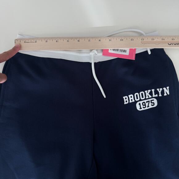 Edikted Brookie Sweatpants Womens Small Navy Brooklyn Straight Leg Low Rise NWT - Picture 11 of 12